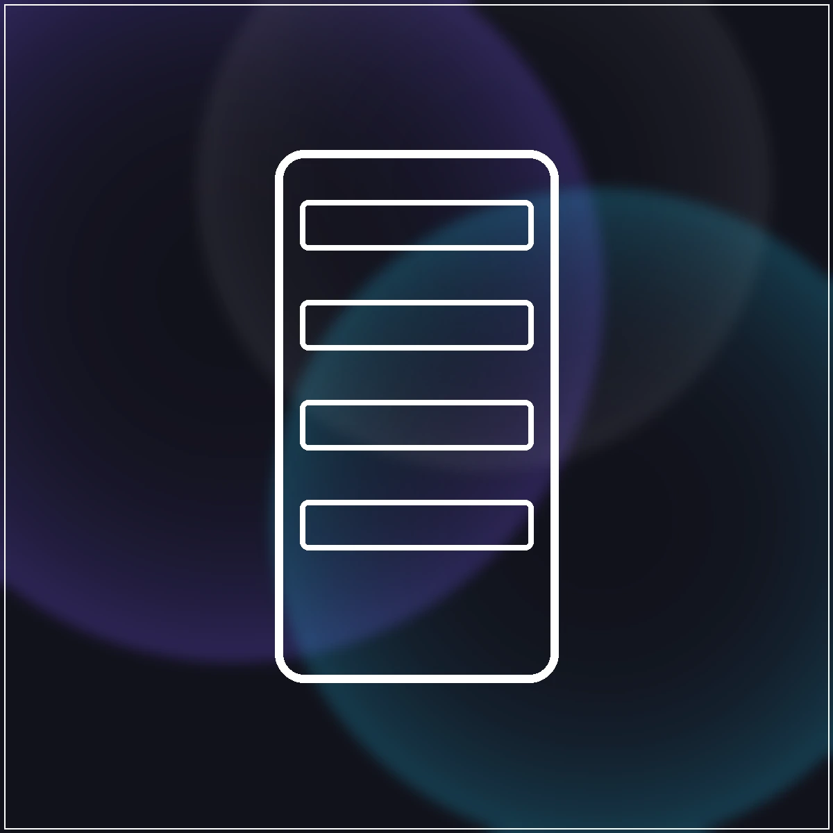 Smartphone mit App-UI als Metapher
